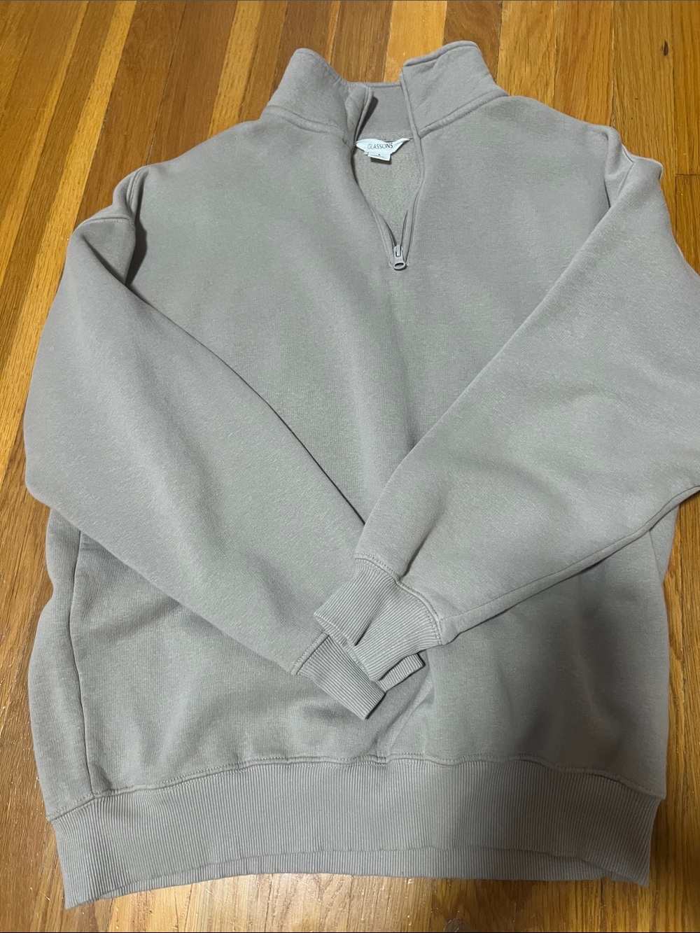 Glassons Classic Quarter-Zip Womens Sweater - Taupe